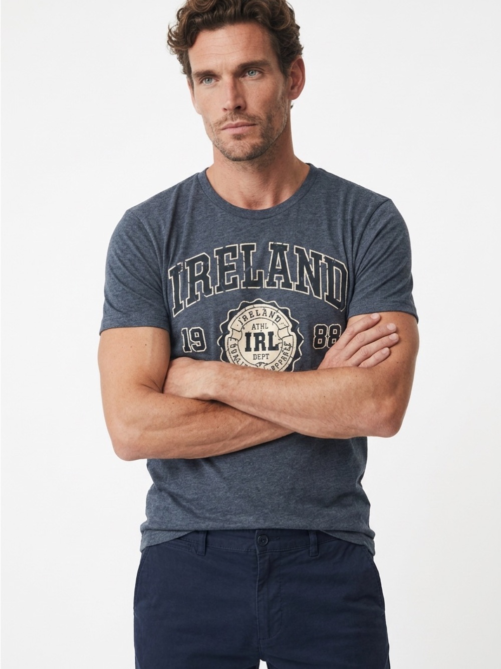 DISTRESSED Ireland Grey XL Tshirt